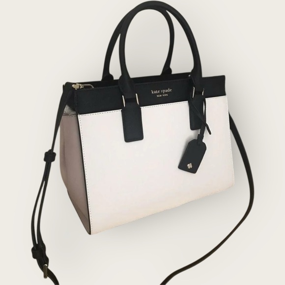 Kate Spade New York ~  NWOT Cameron Street Black White Beige Satchel Bag - Picture 4 of 13